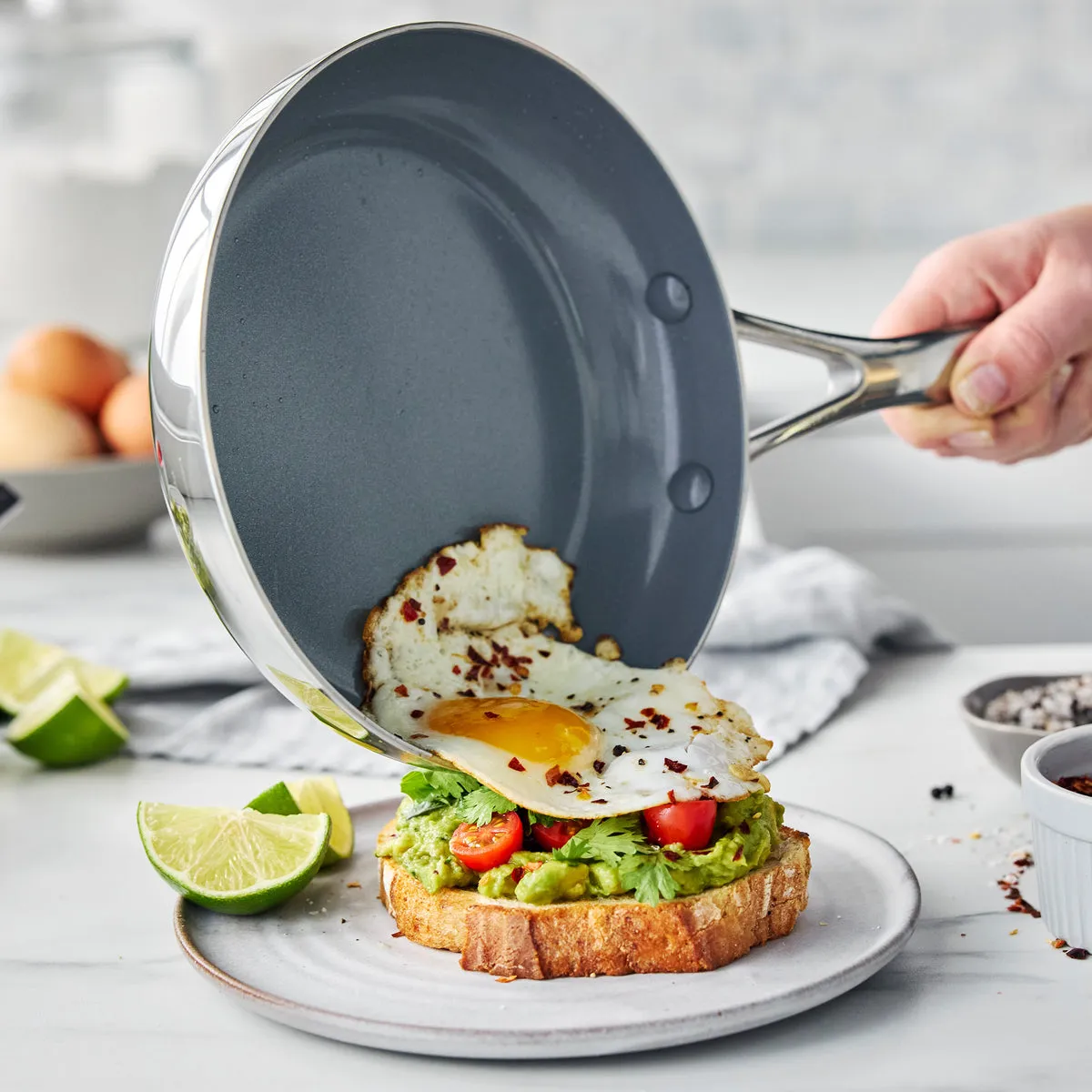 Valencia Pro Stainless Steel 8" and 10" Frypan Set