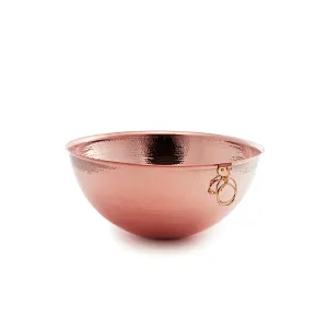 YÇK Solid Copper Round Bottom Bowl for Whisking and Confectionery